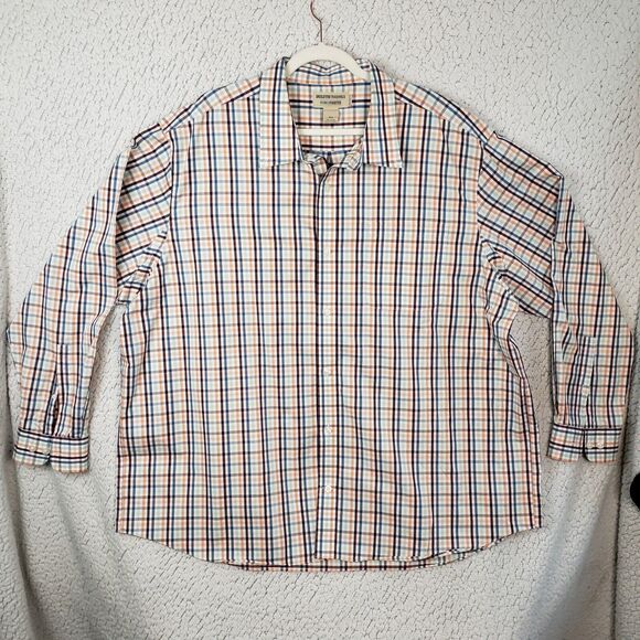 Duluth Trading Co Wrinklefighter Shirt Mens 3XL Plaid Cotton Workwear Casual - Picture 1 of 9
